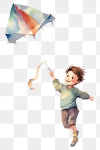 PNG  A kid flying a kite toy white background windsports. 