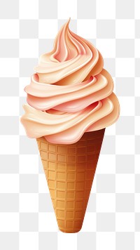 PNG  Fancy ice cream cone dessert food white background. AI generated Image by rawpixel.