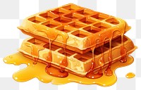 PNG Honey waffle food white background breakfast. AI generated Image by rawpixel.