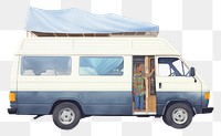 PNG Female dives van vehicle journey white background. AI generated Image by rawpixel.