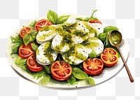 PNG Mozzarella tomato cheese salad. AI generated Image by rawpixel.