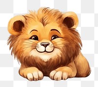 PNG Chubby Cute lion enjoy mammal animal cute. 