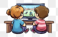 PNG Kids playing console video game television screen adult. 