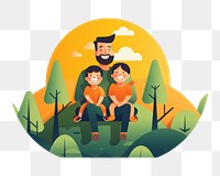 PNG  Happy parents fun togetherness friendship. AI generated Image by rawpixel.