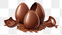 PNG Vector realistic chocolate eggs easter symbol eggshell dessert food. 