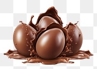 PNG Vector realistic chocolate eggs easter symbol eggshell dessert food. 