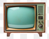 PNG Retro Style old television screen broadcasting