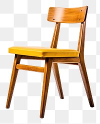 PNG  Vintage yellow wooden chair furniture  architecture. AI generated Image by rawpixel.