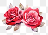 PNG Rose flower heart plant. AI generated Image by rawpixel.