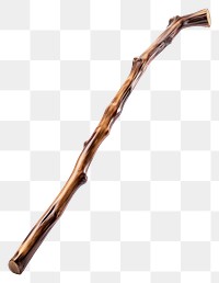 PNG  Walking stick white background driftwood brown. AI generated Image by rawpixel.