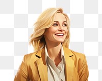 PNG  Happy blonde businesswoman cheerful laughing portrait. AI generated Image by rawpixel.