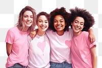 PNG Diverse women smiling laughing t-shirt smile. 