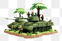 PNG Army tank military vehicle soldier. 