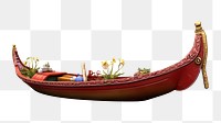 PNG Italian canoe gondola vehicle canal. AI generated Image by rawpixel.