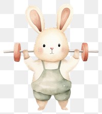 PNG Rabbit Gym cartoon mammal animal. AI generated Image by rawpixel.