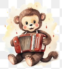 PNG Monkey accordion mammal animal. AI generated Image by rawpixel.