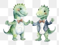 PNG Dinosaurs wearing suits cartoon animal toy. 