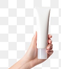 PNG  Holding a cream cosmetics  toothpaste. AI generated Image by rawpixel.
