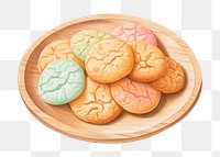 PNG  Cookies plate food meal. AI generated Image by rawpixel.