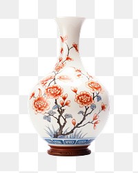 PNG  Chinese vase porcelain pottery art. 