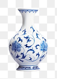 PNG Chinese vase porcelain pottery white. 