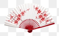 PNG Chinese fan pattern blossom flower. 