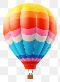 PNG  Hot air balloon aircraft vehicle white background