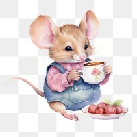 PNG Mice drinking tea rat rodent mammal. 