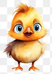 PNG Cute baby turkey chicken poultry cartoon animal. 