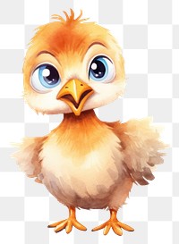 PNG Cute baby turkey chicken poultry cartoon animal. 