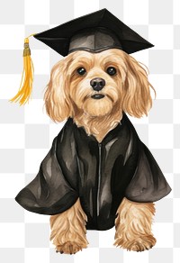 PNG Graduation dog education cartoon. 