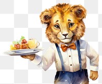 PNG Lion cartoon food representation. 