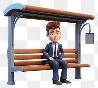 PNG Outdoors sitting cartoon bench. 