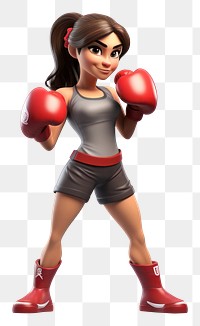 PNG Woman boxing punching cartoon. AI generated Image by rawpixel.