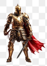 PNG Knight warrior sword white background. 