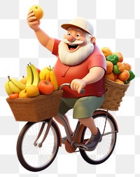 PNG Fruit grocery bicycle vehicle basket. AI generated Image by rawpixel.