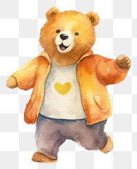 PNG Bear character toy white background representation. 