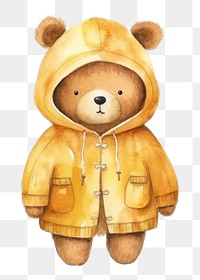PNG Bear character rain toy representation. AI generated Image by rawpixel.