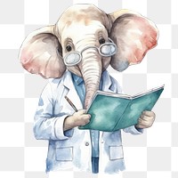 PNG Elephant doctor animal publication drawing. 