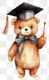 PNG Bear graduation mammal animal. AI generated Image by rawpixel.