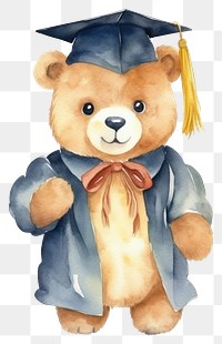 PNG Bear graduation toy anthropomorphic. 