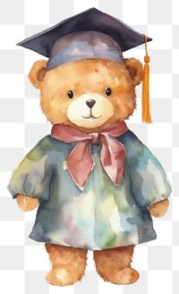 PNG Bear graduation toy anthropomorphic. 