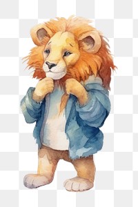 PNG Lion character mammal animal  