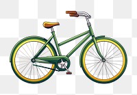 PNG Bicycle vehicle cartoon yellow. 