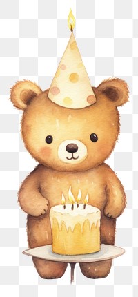 PNG Bear cartoon candle toy. 