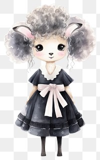 PNG Sheep character beauty salon cartoon animal cute. 