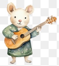 PNG Rat playing music cartoon animal guitar. 