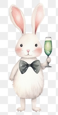 PNG Rabbit animal glass champagne. 