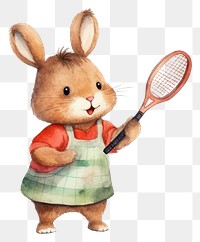 PNG Rabbit tennis cartoon mammal. 