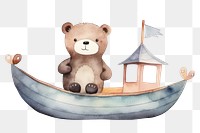 PNG Otter fishing boat vehicle cartoon. AI generated Image by rawpixel.